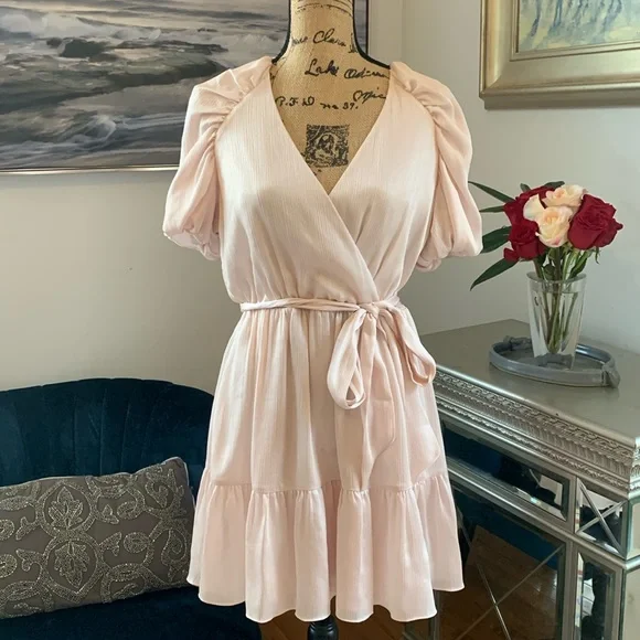 Ted Baker London | Dresses | Ted Baker London Designer New Nwt Pink Spring  Dress Puff Sleeve Coquette S 2 4 6 | Poshmark